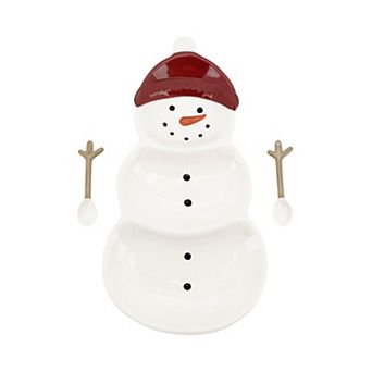 St. Nicholas Square® Yuletide Snowman Dip Server & Spoons Set