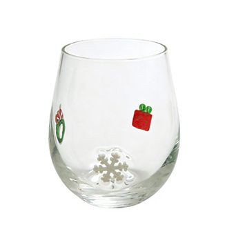 St. Nicholas Square® Holiday Icon Stemless Wine Glass