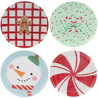 St. Nicholas Square® 4 pc Retro Cheer Salad Plate Set