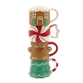 St. Nicholas Square® 4 pc Holiday Stacking Mug Set