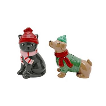 St. Nicholas Square® Winter Pets 2 pc Salt & Pepper Shakers Set