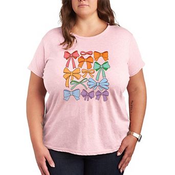 Women's Plus Size Pride Coquette Bows Graphic Tee