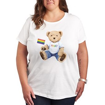 Plus Size Pride Teddy Bear Graphic Tee
