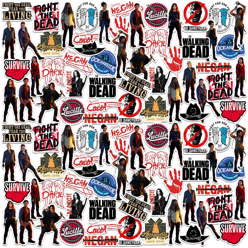 Licensed Character The Walking Dead Sticker Pack, Multi