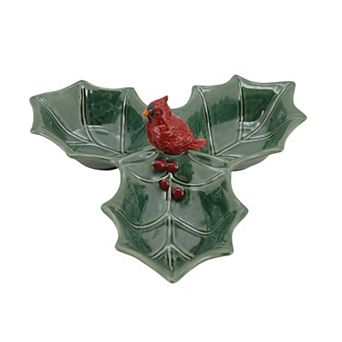 St. Nicholas Square® Cardinal & Holly Connected Dip Bowl