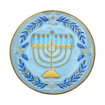 Celebrate Together™ Hanukkah Hand Painted Glass Serving Platter