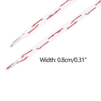 Women's 1 Pair 0.3" Flat Thin Shoelaces Canvas Shoe Laces Boots Sneakers