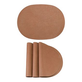 Placemats Set of 4 Faux Leather Mat for Table Decor Washable Heat Resistant Table Mat 17.5x12.8inch