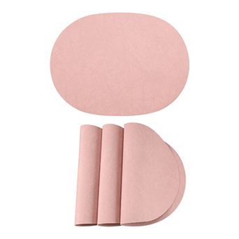 Placemats Set of 4 Faux Leather Mat for Table Decor Washable Heat Resistant Table Mat 17.5x12.8inch