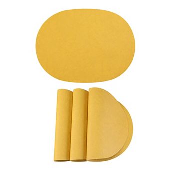 Placemats Set of 4 Faux Leather Mat for Table Decor Washable Heat Resistant Table Mat 17.5x12.8inch
