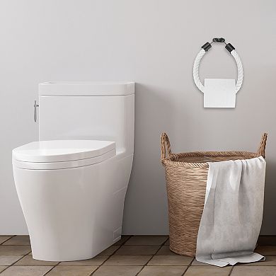 2 Pcs Toilet Paper Holder Wall-Mounted Towel Rack with Metal Hook