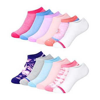 Girls Hanes® 12-Pack EZ Sort No-Show Socks