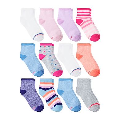 Girls Hanes® Ultimate 12-Pack EZ Sort Ankle Socks
