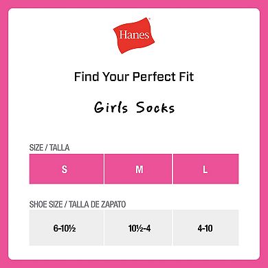 Girls Hanes® Ultimate 12-Pack EZ Sort Ankle Socks