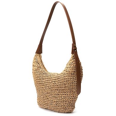 SOL and MER Crochet Crossbody Hobo Bag