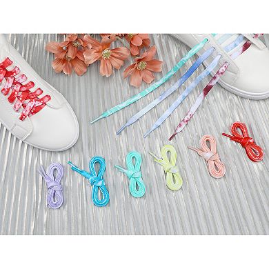 Women's Flat Shoestrings Tie-Dye Shoelaces for Sneakers 1 Pair 55.1"