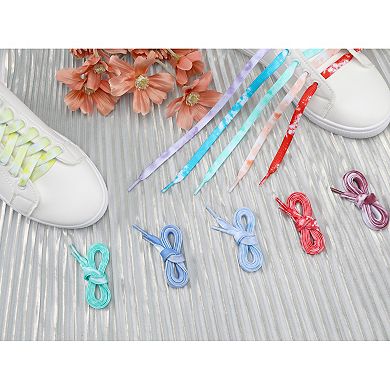 Women's Flat Shoestrings Tie-Dye Shoelaces for Sneakers 1 Pair 55.1"