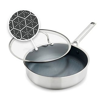 GreenPan Prism 5-qt Hybrid Stainless Steel & Ceramic Nonstick Saute Pan with Lid