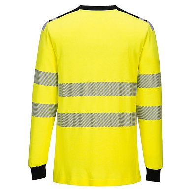 Portwest Mens PW3 Flame Resistant Hi-Vis Long-Sleeved T-Shirt