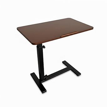 YIORTWO Adjustable Office Desk with Wheels, Mobile Laptop Desk with Tilt Top