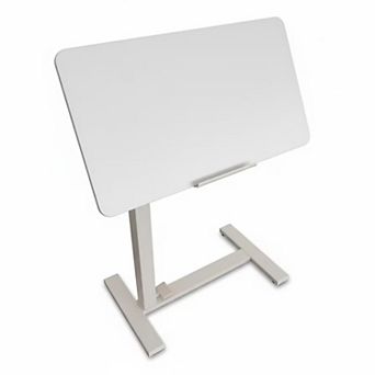 YIORTWO Adjustable Office Desk with Wheels, Mobile Laptop Desk with Tilt Top