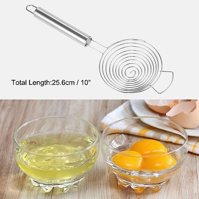 Egg White Separator Stainless Steel Egg Yolk Separating Filter Long Handle Cooking Baking Tool 1Pc
