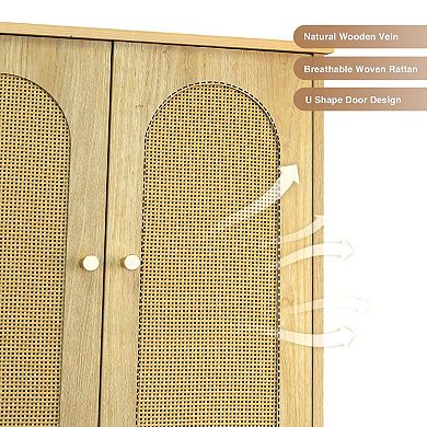 Over The Toilet Storage Cabinet, Freestanding Bathroom Organizer Rack with Adjustable Shelf