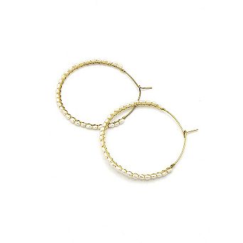 Freshwater Pearl Hoops