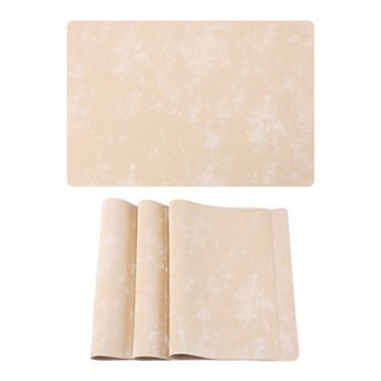 Placemats Set of 4 Waterproof Mats for Kitchen Dining Table Decor Heat Resistant Mat 17.7x11.8 Inch