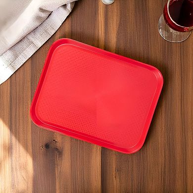 Stackable Plastic Serving Platter Tray for Cafeteria, Buffet or Home Use