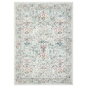 Fashionwu Modern Luxury Floral Pattern Rug for Living Room Elegant Home Decor Bedroom Carpet