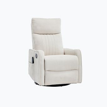 KWPZQEB Swivel Recliner Chair with Heat Massage Manual