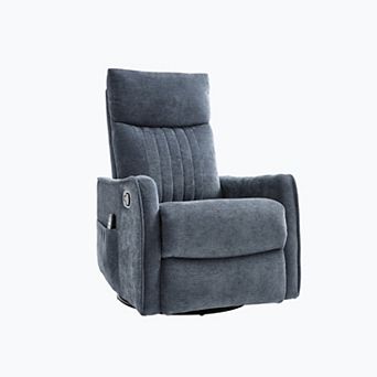 KWPZQEB Swivel Recliner Chair with Heat Massage Manual