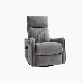 KWPZQEB Swivel Recliner Chair with Heat Massage Manual