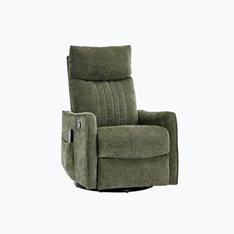 KWPZQEB Swivel Recliner Chair with Heat Massage Manual
