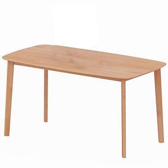 Pine Wood Dining Table Seats 4-6 for Family Meals, Crafts, or Homework