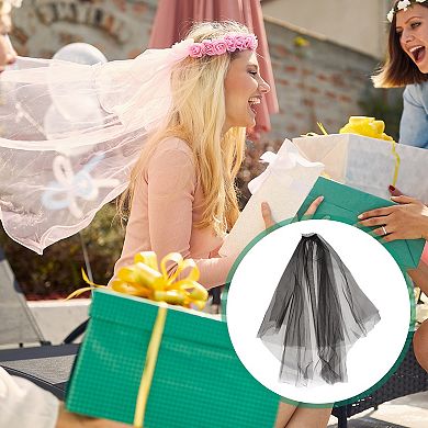 Double Layer Alloy Comb Wedding Veil 23.62"-31.5" 1 Pc
