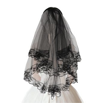 Double Layer Alloy Comb Wedding Veil 23.62"-31.5" 1 pc