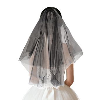 Double Layer Alloy Comb Wedding Veil 23.62"-31.5" 1 pc