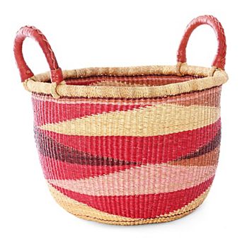 Triangle Design Double Handle Bolga Basket