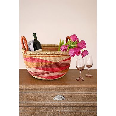 Triangle Design Double Handle Bolga Basket
