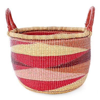 Triangle Design Double Handle Bolga Basket