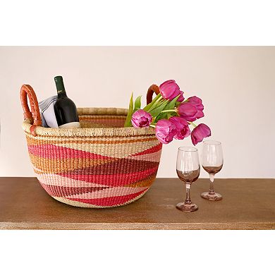 Triangle Design Double Handle Bolga Basket