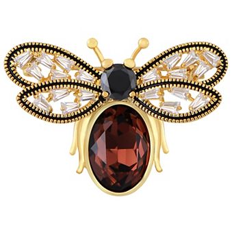 Bee Brooch Pin for Women Zircon Animal Brooches Crystal Honeybee Bumblebee Lapel Pins