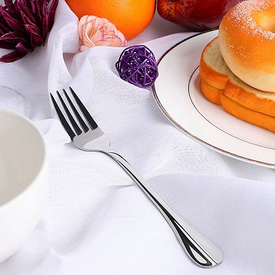 Dinner Forks Set of 8 Stainless Steel Forks 7" Household Fruit Salad Dessert Steak Fork Tableware