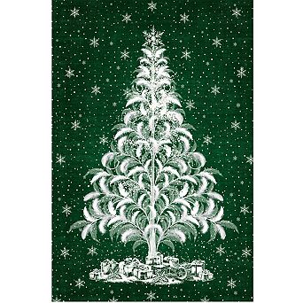 Vintage Christmas Tree Area Rug Xmas Snowflake Decorative Carpet Luxury Home Decor Mat