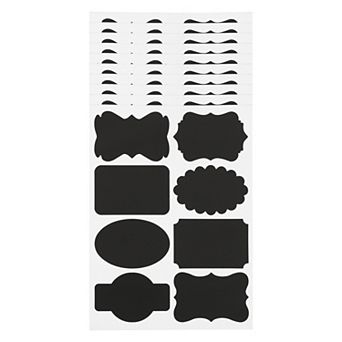 Removable Erasable Model B Gift Stickers 2.36"x1.57" Black 10 pc