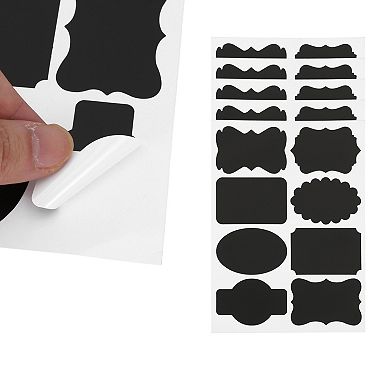 Removable Erasable Model B Gift Stickers 2.36"x1.57" Black 10 Pcs