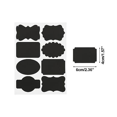Removable Erasable Model B Gift Stickers 2.36"x1.57" Black 10 Pcs