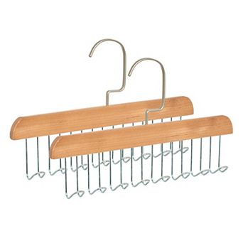 2 pc Bra Hangers Wood Tank Top Hanger with 8 Hooks Space Saving Storage for Bras 11 x 0.5 x7.1 Inch